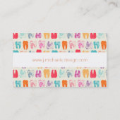 あなたの一流の|グランジな歯パターンを加えて下さい 名刺 (裏面)