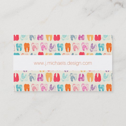 あなたの一流の|グランジな歯パターンを加えて下さい 名刺 (裏面)