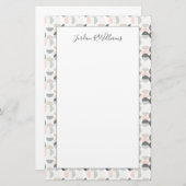 あなたの一流の|スカンジナビアのスタイルの半円を加えて下さい 便箋 (正面/裏面)