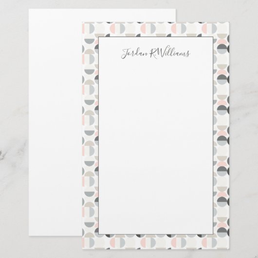 あなたの一流の|スカンジナビアのスタイルの半円を加えて下さい 便箋 (正面/裏面)