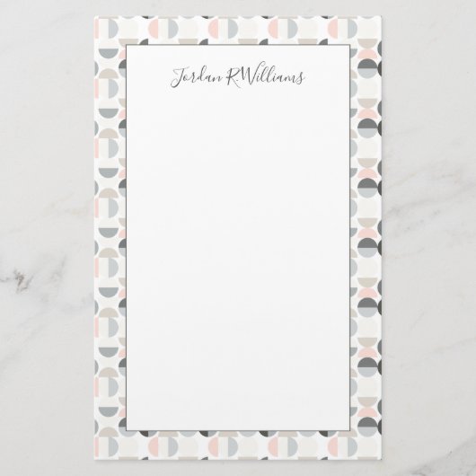 あなたの一流の|スカンジナビアのスタイルの半円を加えて下さい 便箋 (正面)