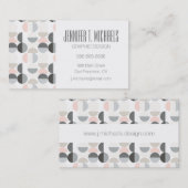 あなたの一流の|スカンジナビアのスタイルの半円を加えて下さい 名刺 (正面/裏面)