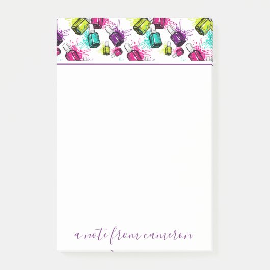 あなたの一流の|ネオンマニキュアパターンを加えて下さい ポストイット (正面)