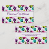 あなたの一流の|ネオンマニキュアパターンを加えて下さい 名刺 (正面/裏面)