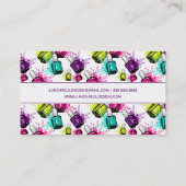 あなたの一流の|ネオンマニキュアパターンを加えて下さい 名刺 (裏面)