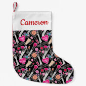 あなたの一流の|ネオン化粧パターンを加えて下さい スモールクリスマスストッキング (正面)