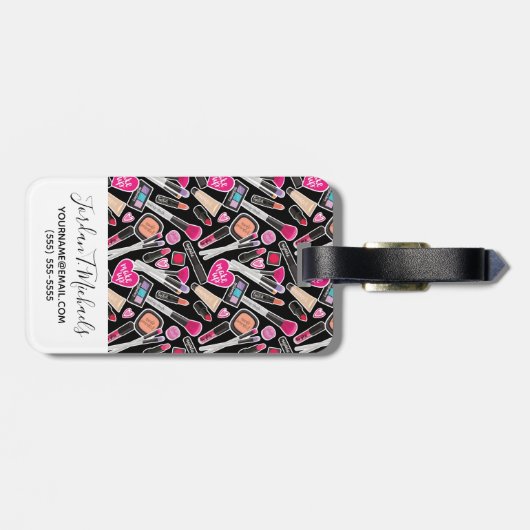 あなたの一流の|ネオン化粧パターンを加えて下さい ラゲッジタグ (裏面横)