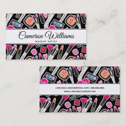 あなたの一流の|ネオン化粧パターンを加えて下さい 名刺 (正面/裏面)