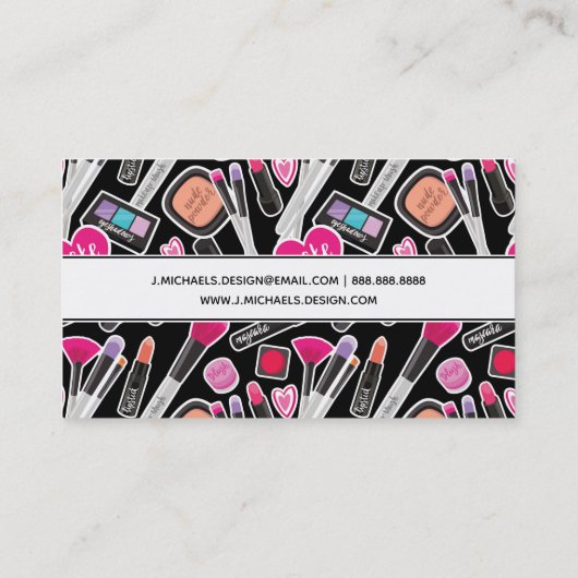 あなたの一流の|ネオン化粧パターンを加えて下さい 名刺 (裏面)