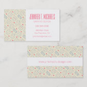 あなたの一流の|パステル調の幸せな歯パターンを加えて下さい 名刺 (正面/裏面)