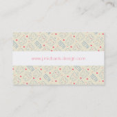 あなたの一流の|パステル調の幸せな歯パターンを加えて下さい 名刺 (裏面)