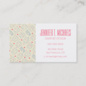 あなたの一流の|パステル調の幸せな歯パターンを加えて下さい 名刺 (正面)