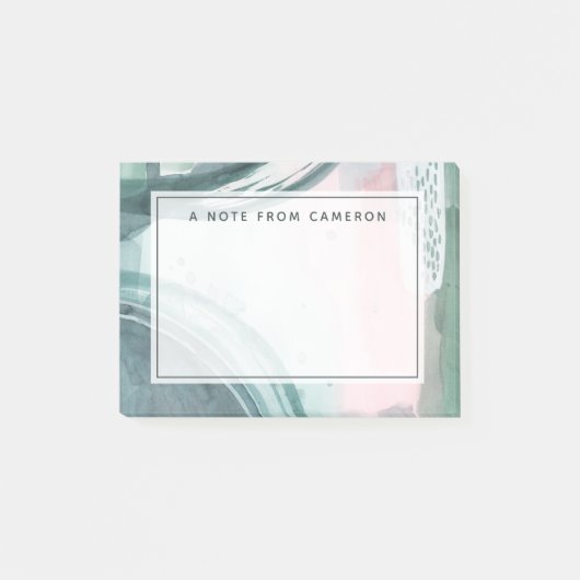 あなたの一流の|パステル調の筆記者-水彩画--を加えて下さい ポストイット (正面)