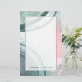 あなたの一流の|パステル調の筆記者-水彩画--を加えて下さい 便箋 (スタンド正面)