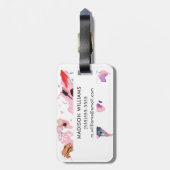 あなたの一流の|パステル調のComesticsの世界地図を加えて下さい ラゲッジタグ (裏面縦)