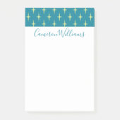 あなたの一流の|レトロの原子力時代の星パターンを加えて下さい ポストイット (正面)