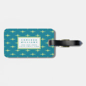 あなたの一流の|レトロの原子力時代の星パターンを加えて下さい ラゲッジタグ (裏面横)