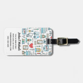 あなたの一流の|医学のデザインパターンを加えて下さい ラゲッジタグ (正面横)