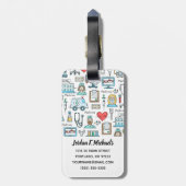 あなたの一流の|医学のデザインパターンを加えて下さい ラゲッジタグ (裏面縦)