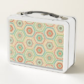 あなたの一流の|南西六角形パターンを加えて下さい メタルランチボックス (裏面)