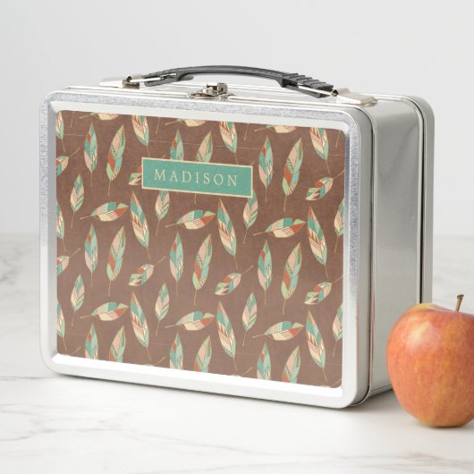 あなたの一流の|南西羽パターンを加えて下さい メタルランチボックス (インサイチュ)