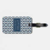あなたの一流の|原子時代によってインスパイア幾何学的加えて下さい ラゲッジタグ (裏面横)
