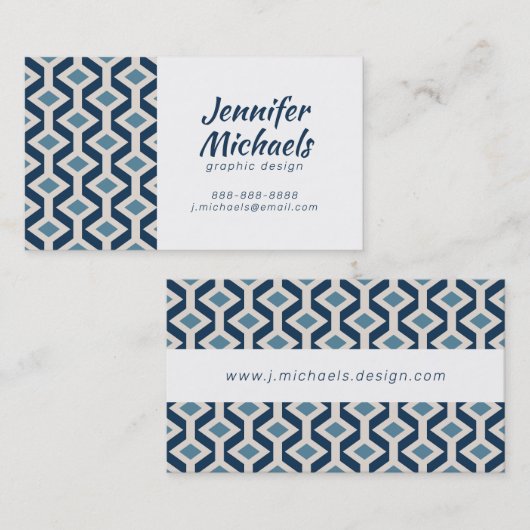 あなたの一流の|原子時代によってインスパイア幾何学的加えて下さい 名刺 (正面/裏面)