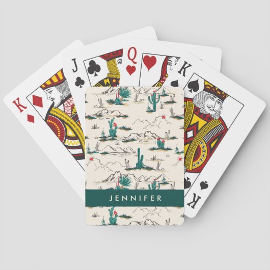 あなたの一流の|咲くSucculentsパターンを加えて下さい トランプ (裏面)