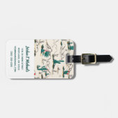 あなたの一流の|咲くSucculentsパターンを加えて下さい ラゲッジタグ (正面横)