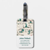 あなたの一流の|咲くSucculentsパターンを加えて下さい ラゲッジタグ (裏面縦)