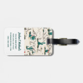 あなたの一流の|咲くSucculentsパターンを加えて下さい ラゲッジタグ (裏面横)