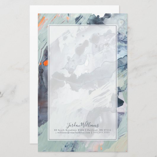 あなたの一流の|多声の海の青を加えて下さい 便箋 (正面/裏面)