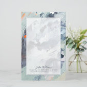 あなたの一流の|多声の海の青を加えて下さい 便箋 (スタンド正面)