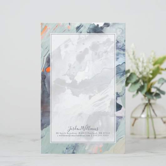 あなたの一流の|多声の海の青を加えて下さい 便箋 (スタンド正面)