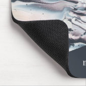 あなたの一流の|大理石模様をつけるVの穀物を加えて下さい マウスパッド (コーナー)