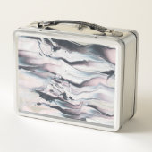 あなたの一流の|大理石模様をつけるVの穀物を加えて下さい メタルランチボックス (裏面)