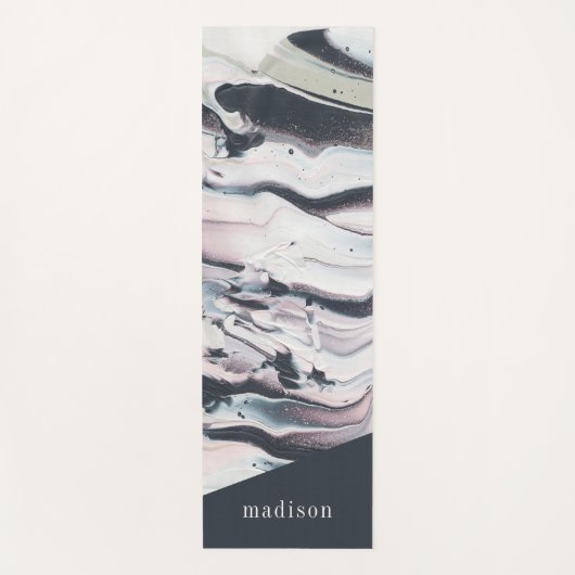 あなたの一流の|大理石模様をつけるVの穀物を加えて下さい ヨガマット (正面)