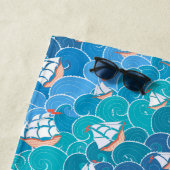 あなたの一流の|岩が多い海パターンを加えて下さい ビーチタオル (インサイチュ)