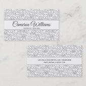 あなたの一流の|幸せな歯パターンを加えて下さい 名刺 (正面/裏面)