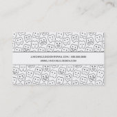 あなたの一流の|幸せな歯パターンを加えて下さい 名刺 (裏面)