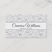 あなたの一流の|幸せな歯パターンを加えて下さい 名刺 (正面)