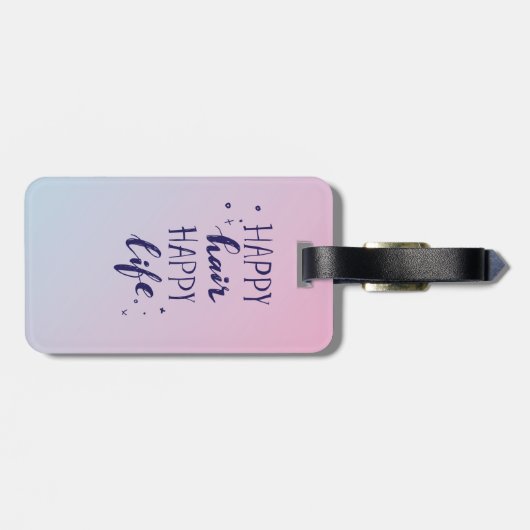 あなたの一流の|幸せな毛の幸せな生命を加えて下さい ラゲッジタグ (裏面横)