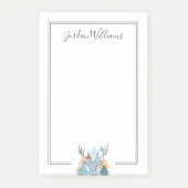 あなたの一流の|幾何学的なシカのポートレートを加えて下さい ポストイット (正面)