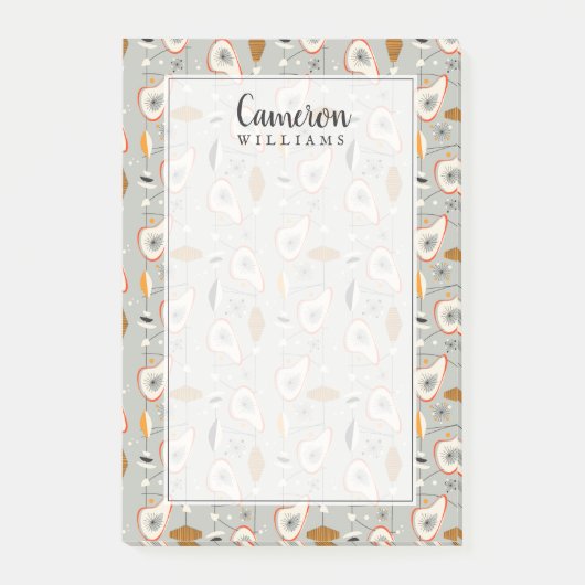 あなたの一流の|幾何学的なティール（緑がかった色）及び青いパターンを加えて下さい ポストイット (正面)