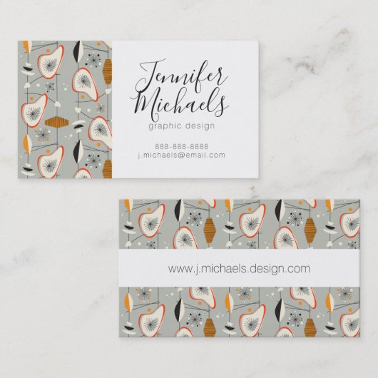 あなたの一流の|幾何学的なティール(緑がかった色)及び青いパターンを加えて下さい 名刺 (正面/裏面)