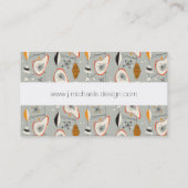 あなたの一流の|幾何学的なティール(緑がかった色)及び青いパターンを加えて下さい 名刺 (裏面)