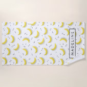 あなたの一流の|幾何学的なバナナを加えて下さい ビーチタオル (正面)