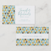 あなたの一流の|幾何学的な三角形パターンを加えて下さい 名刺 (正面/裏面)