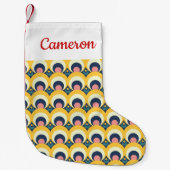 あなたの一流の|幾何学的な円パターンを加えて下さい スモールクリスマスストッキング (正面)