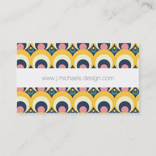 あなたの一流の|幾何学的な円パターンを加えて下さい 名刺 (裏面)